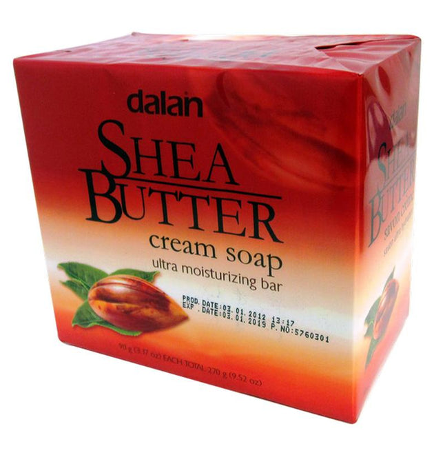 51822DALAN SHEA BUTTER SOAP 3.17OZ3PK-24