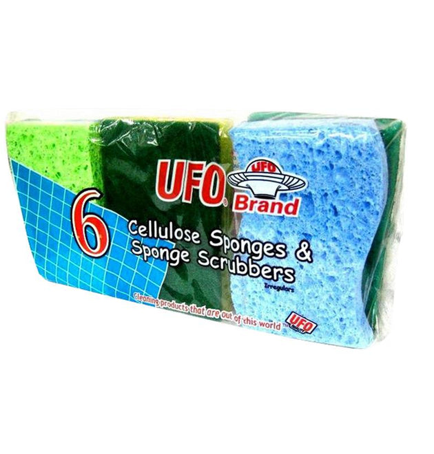 6PK CELL SPONGE SCRUBBER-48
