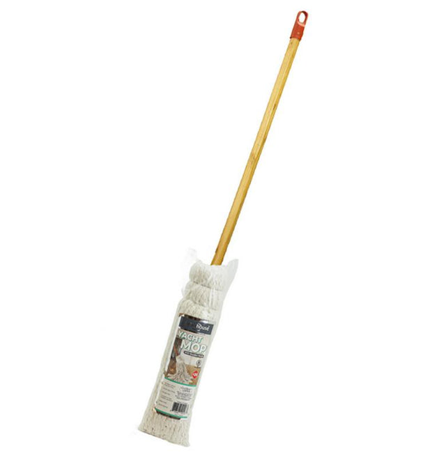YACHT MOP WITH WOOD HANDLE HANDLE/ NATURAL YARN # 20 - 12