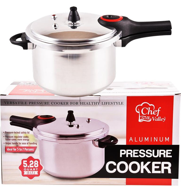 ALUMINUM PRESSURE COOKER 5 LTR- 6