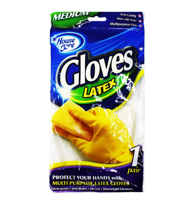 MEDIUM YELLOW KITCHEN GLOVES - 72