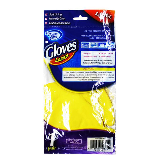 LARGE KITCHEN YELLOW GLOVES - 72
