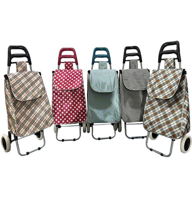 SATIN SHOPPING TROLLEY BAG WITH WHEEL-10