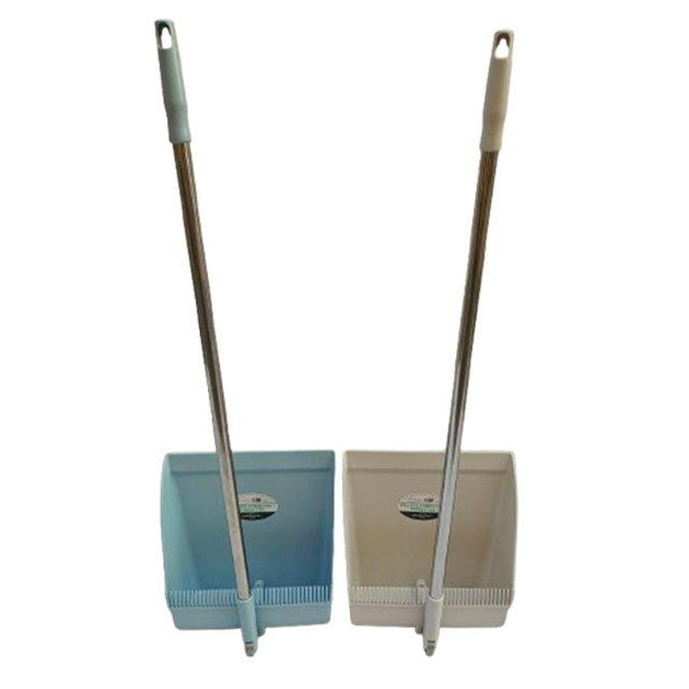 STAINLESS STEEL LONG HANDLE FOLDING DUSTPAN BLUE/ LIGHT GRAY- 24