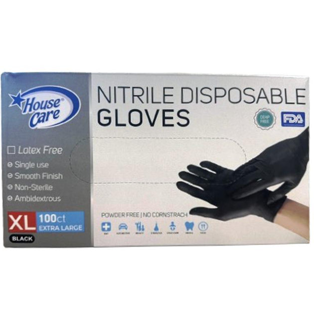 100PC BLACK NITRILE XL GLOVES - 10
