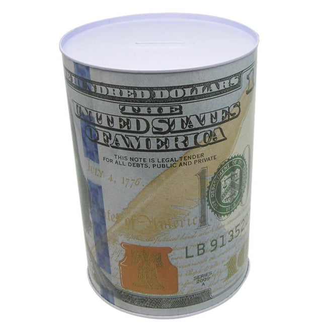 NEW 100 DOLLAR COIN BANK 10X15CM - 48