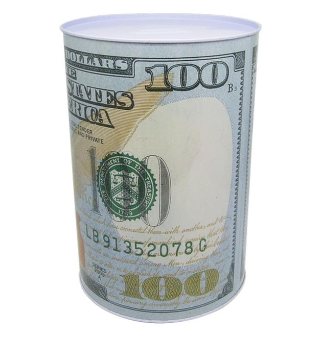 NEW 100 DOLLAR COIN BANK 15X22CM - 24