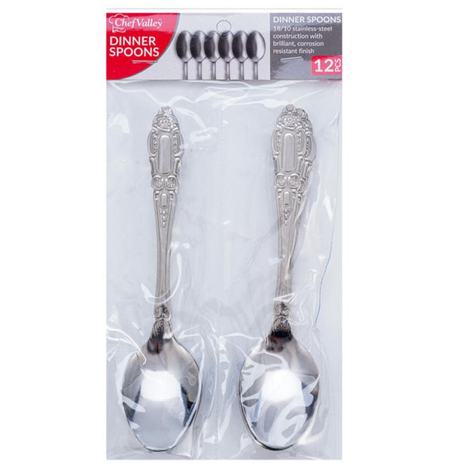 12 PCS DINNER SPOONS - 36