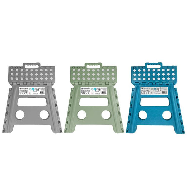 13 INCH FOLDING PLASTIC STEP STOOL - 12
