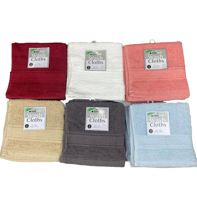 2PK 12X12  EXTRAVAGANT WASHCLOTH-72 16OZ